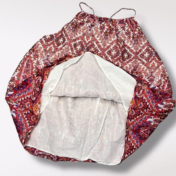 Banana Republic Tank Top Blouse Floral Paisley Ramie Cotton Medium - Picture 8 of 9